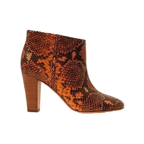 Veronica Beard Shoes - Veronica Beard Brown Snakeskin Ankle Boots, Size 6